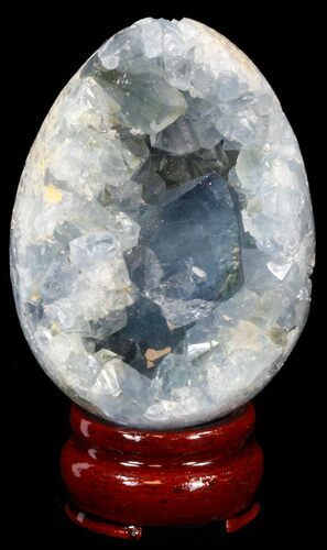 Crystal Filled Celestine (Celestite) Egg - Madagascar #41680